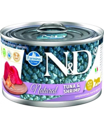 FARMINA N'amp;D CAT NATURAL Tuńczyk'amp;Krewetki 140g