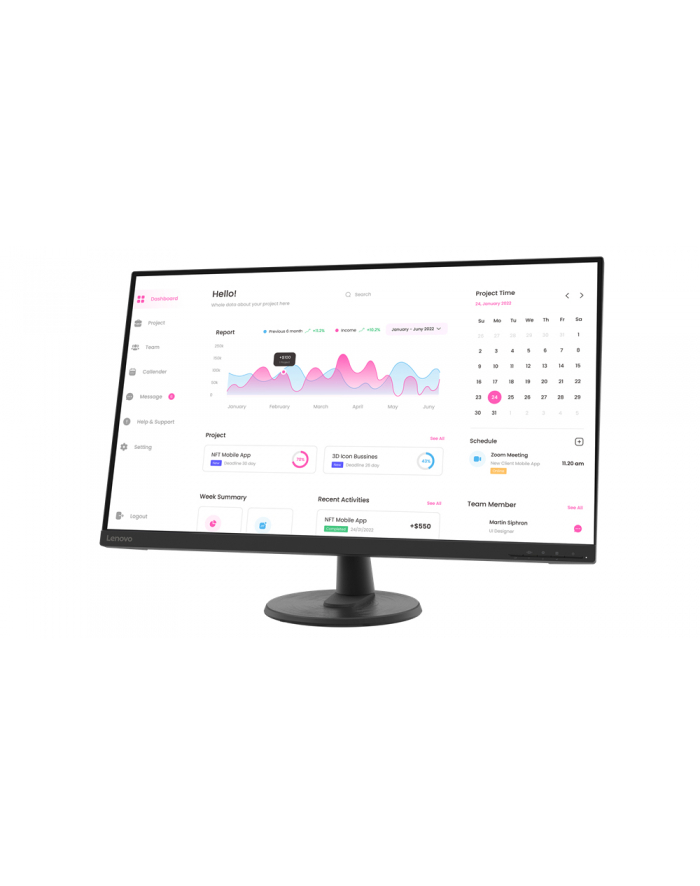 Monitor Lenovo D32-40 31,5''; 16:9 1920x1080 3000:1 Raven Black główny