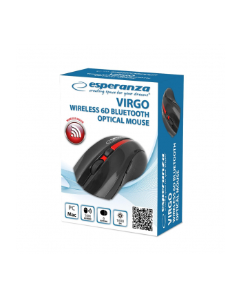 ESPERANZA MYSZ BLUETOOTH 6D VIRGO CZERWONA EM129R