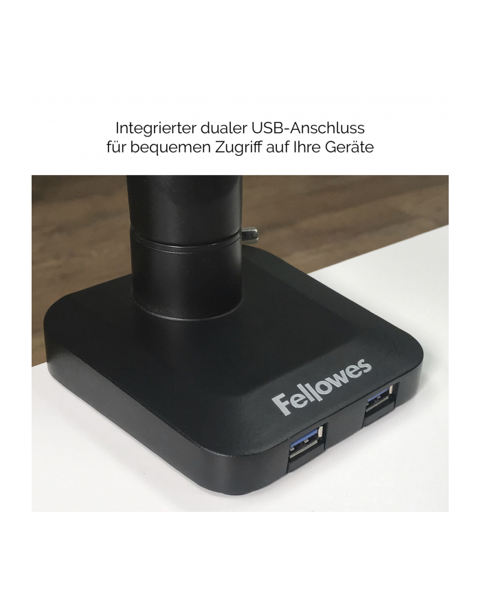 Fellowes Ergonomia  ramię na 2 monitory - seria Platinum, białe główny