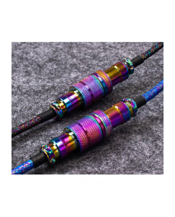 Keychron USB 3.2 Gen 1 Premium Coiled Aviator Cable, USB-C male > USB-C male (blue, 1.08 meter, straight connector) nr 1