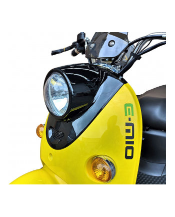 Skuter elektryczny E-MIO Destina żółty moc 2000W, prędkość 45 km/h, zasięg 50 km + kufer
