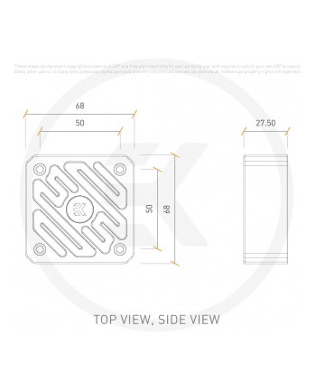 EKWB EK-Quantum Convection DDC - Gold, heatsink (gold, for DDC pumps)