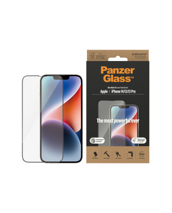 PanzerGlass screen Protector Ultra-Wide Fit, protective film (transparent, iPhone 14/13/13 Pro)