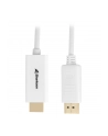 Sharkoon Displayport 1.2 to HDMI 4K White 2m ACTIVE 4Kx2K 60hz cable adapter - nr 3