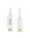 Sharkoon Displayport 1.2 to HDMI 4K White 2m ACTIVE 4Kx2K 60hz cable adapter - nr 8