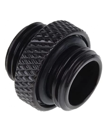 Alphacool icicle double nipple G1/4 AG to G1/4 AG, connection (Kolor: CZARNY, for soft hoses (PVC, silicone, neoprene)) nr 2