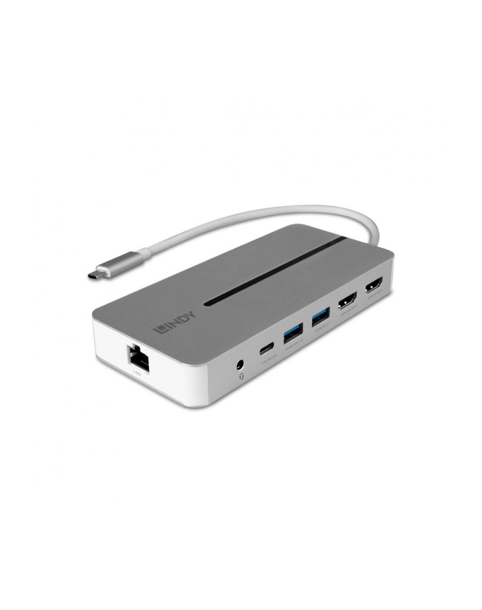 Lindy DST-Mx Duo, docking station (2x 4K HDMI, PD 3.0 100W, USB 3.2 Gen 1, Gigabit Ethernet, Audio) główny