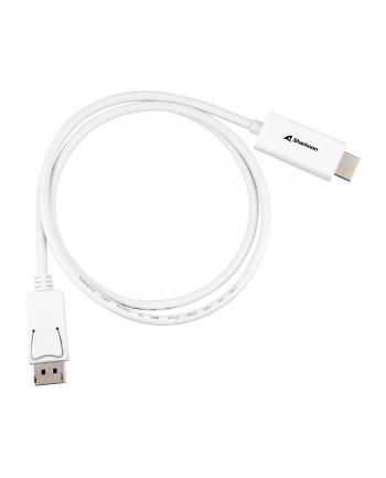Sharkoon Adapter cable Displayport 1.2 HDMI 4K (Kolor: BIAŁY, 1 meter) nr 1