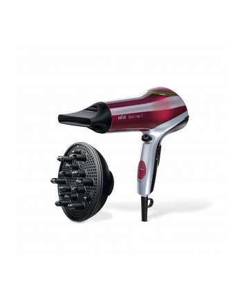 Braun Satin Hair 7 Color HD770, hair dryer (red/silver)