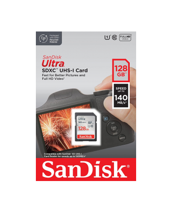 SanDisk Ultra 128GB GB SDXC, memory card (Kolor: CZARNY, UHS-I U1, Class 10)