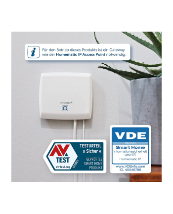 Homematic IP window and door contact optical plus (HmIP-SWDO-PL-2), opening detector (Kolor: BIAŁY)