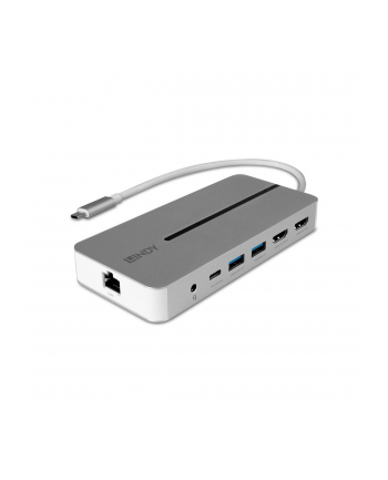 Lindy DST-Mx Duo, docking station (2x 4K HDMI, PD 3.0 100W, USB 3.2 Gen 1, Gigabit Ethernet, Audio)