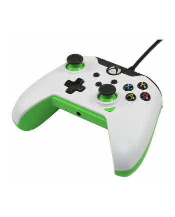 PDP Wired Controller - Neon White, Gamepad (Kolor: BIAŁY/green, for Xbox Series X|S, Xbox One, PC)