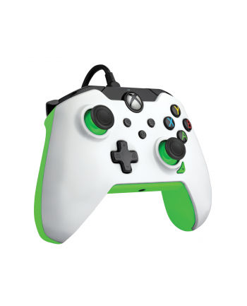 PDP Wired Controller - Neon White, Gamepad (Kolor: BIAŁY/green, for Xbox Series X|S, Xbox One, PC)
