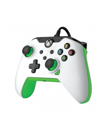 PDP Wired Controller - Neon White, Gamepad (Kolor: BIAŁY/green, for Xbox Series X|S, Xbox One, PC)
