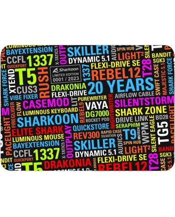 Sharkoon 20 Years Limited Edition Mouse Mat, gaming mouse pad (multicolored)