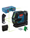 bosch powertools Bosch line laser GLL 2-15 G Professional, with bracket, cross line laser (blue/Kolor: CZARNY, case, ceiling clamp, green laser lines) - nr 1