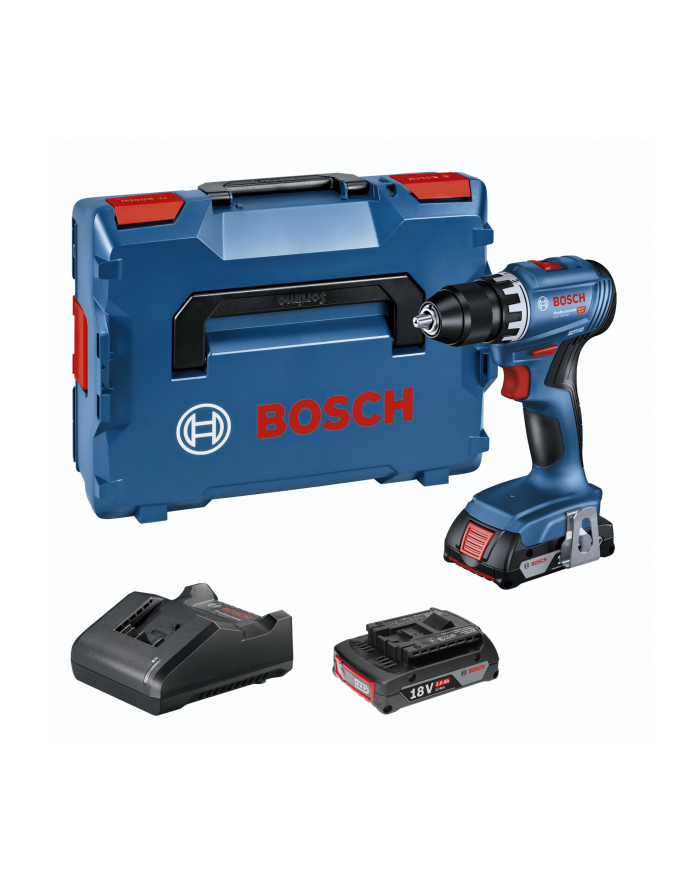 bosch powertools Bosch Cordless Drill GSR 18V-45 Professional, 18V (blue/Kolor: CZARNY, 2x Li-Ion battery 2.0Ah, in L-BOXX) główny