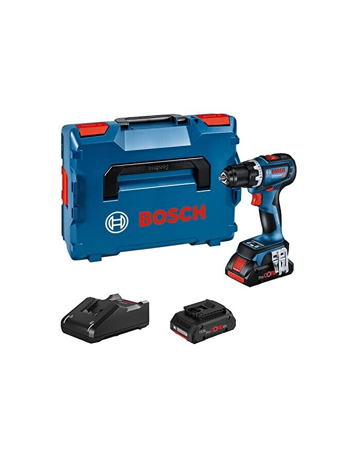 bosch powertools Bosch cordless drill GSR 18V-90 C Professional, 18V (blue/Kolor: CZARNY, 2x Li-Ion battery ProCORE18V 4.0Ah, in L-BOXX) główny