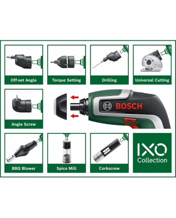 bosch powertools Bosch Cordless Screwdriver IXO 7 Basic, 3.6V (green/Kolor: CZARNY, Li-Ion battery 2.0Ah)