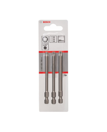 bosch powertools Bosch screwdriver bit set extra hard, 89mm, T20, T25, T30, bit set (3 pieces)