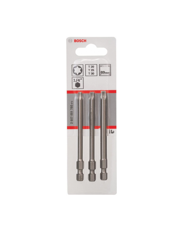 bosch powertools Bosch screwdriver bit set extra hard, 89mm, T20, T25, T30, bit set (3 pieces) główny