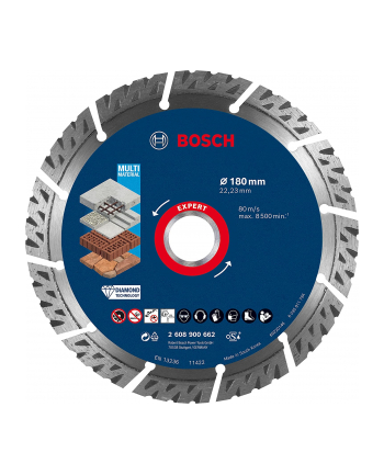 bosch powertools Bosch diamond cutting disc Expert MultiMaterial, O 180mm (bore 22.23mm)