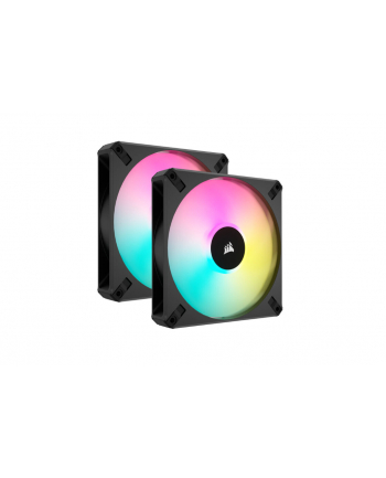 Corsair iCUE AF140 RGB ELITE 140 mm PWM, case fan (Kolor: CZARNY, 2-pack, incl. controller)