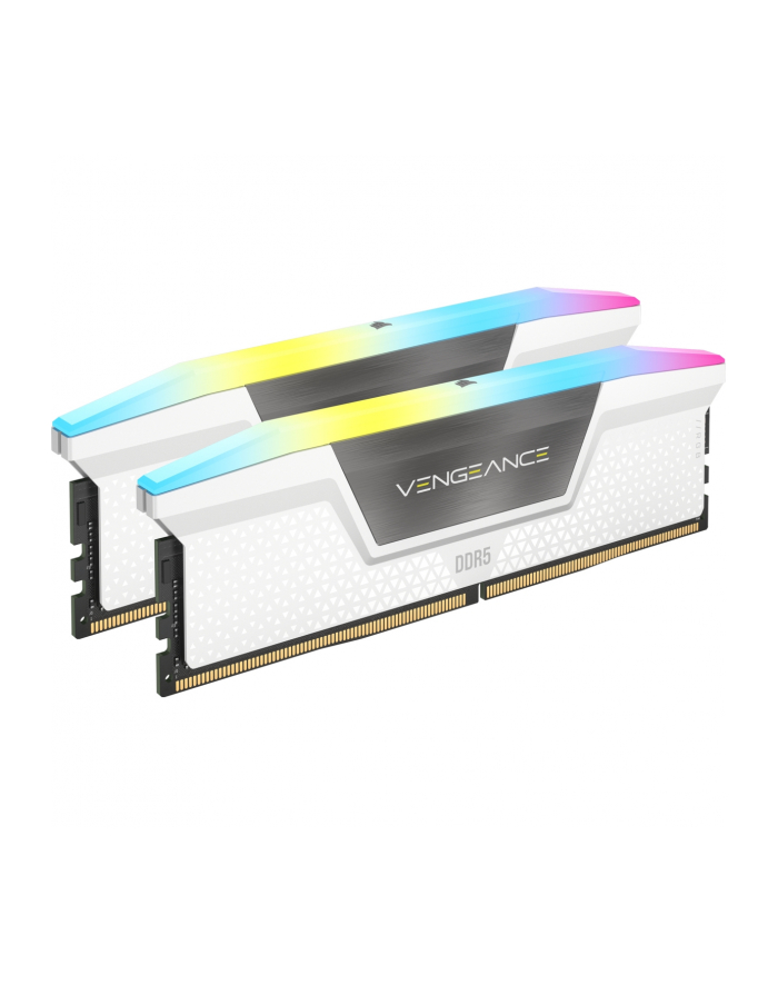 Corsair DDR5 32GB - 5600 - CL - 36 - Dual-Kit - DIMM - CMH32GX5M2B5600C36WK, Vengeance RGB, XMP, Kolor: BIAŁY główny
