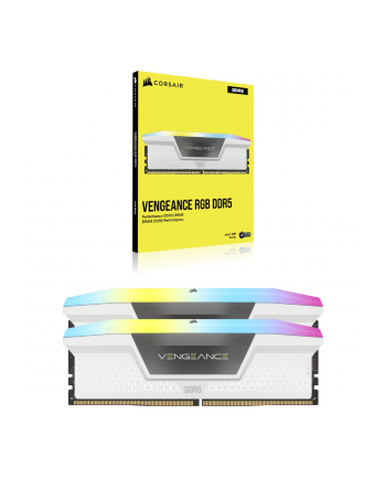 Corsair DDR5 32GB - 5600 - CL - 36 - Dual-Kit - DIMM - CMH32GX5M2B5600C36WK, Vengeance RGB, XMP, Kolor: BIAŁY