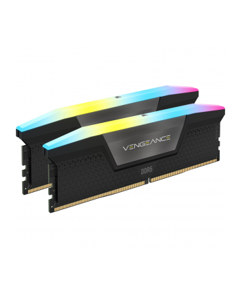 Corsair DDR5 32GB - 5600 - CL - 40 - Dual-Kit - DIMM - CMH32GX5M2B5600C40K, Vengeance RGB, XMP, Kolor: CZARNY