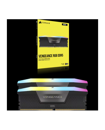 Corsair 32 GB DDR5-6400 Kit, memory (Kolor: CZARNY, CMH32GX5M2B6400C36, Vengeance RGB) nr 2