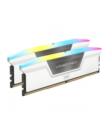 Corsair 64 GB DDR5-5200 Kit, memory (Kolor: BIAŁY, CMH64GX5M2B5200C40W, Vengeance RGB, XMP)