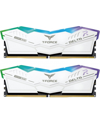 Team Group DDR5 32GB - 6600 - CL - 34 - Dual-Kit - DIMM - FF4D532G6600HC34DC01, Delta RGB, XMP, Kolor: BIAŁY