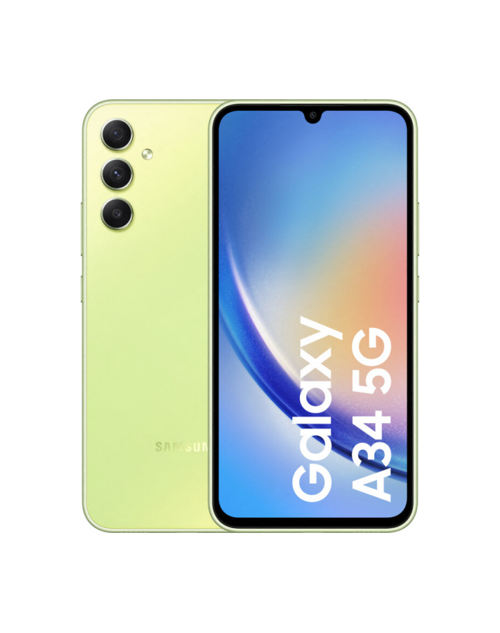 SAMSUNG Galaxy A34 5G 128GB Cell Phone (Awesome Lime, System Android 13, 6GB) główny
