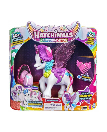 spinmaster Spin Master Hatchimals Interactive Unicorn Toy Figure (White/Pink)