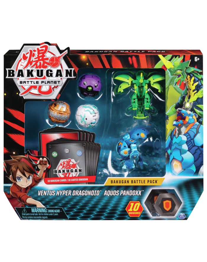 spinmaster Spin Master Bakugan Evolutions Battle Strike 6 Pack Skill Game (Includes 3 Bakugan Balls, 2 Nanogan and 1 Geogan) główny