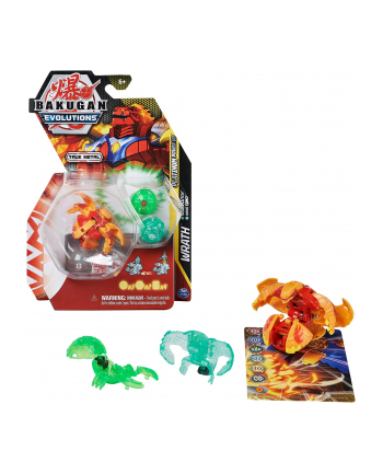 spinmaster Spin Master Bakugan Evolutions Power Up 3-Pack Skill Game (with 1 Platinum Bakugan (Pyrus Wrath) and 2 Nanogan (Ventus Clutch, Haos Echo))