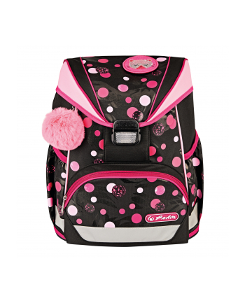 Herlitz UltraLight Plus Cats ' Dots, school bag (pink/brown, incl. 16-piece school case, pencil case, sports bag)