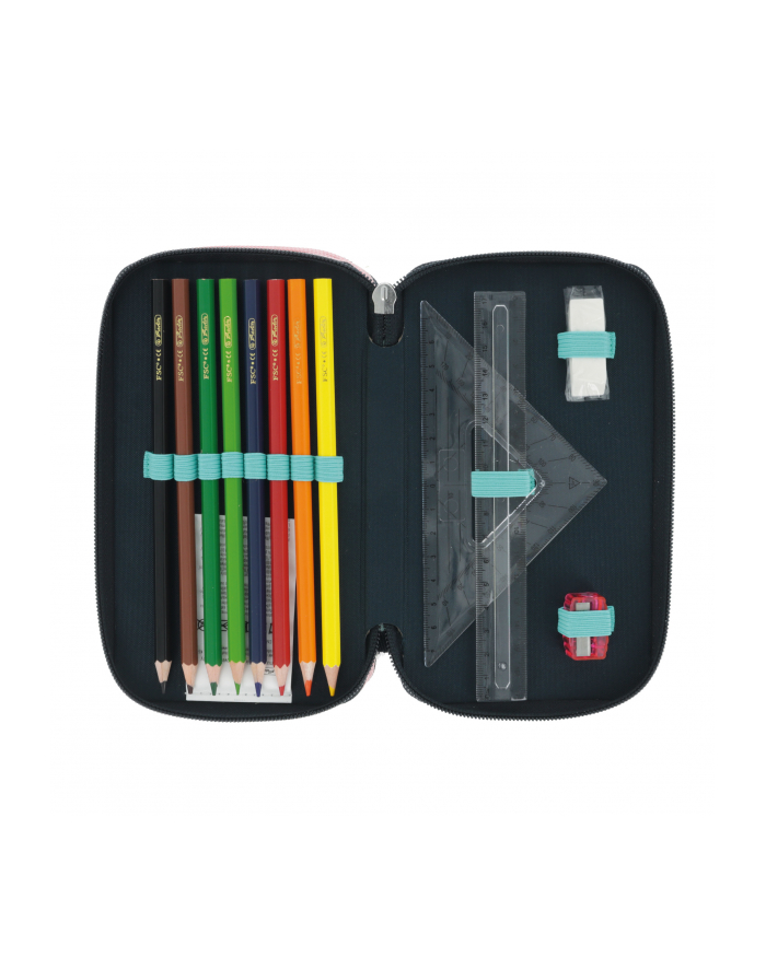 Herlitz TriCase Fancy Peacock, student case (pink/dark blue, 31 pieces) główny