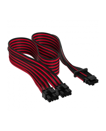 Corsair Premium Sleeved PCIe 5.0 12VHPWR PSU adapter cable (Kolor: CZARNY/red, 50cm) nr 2