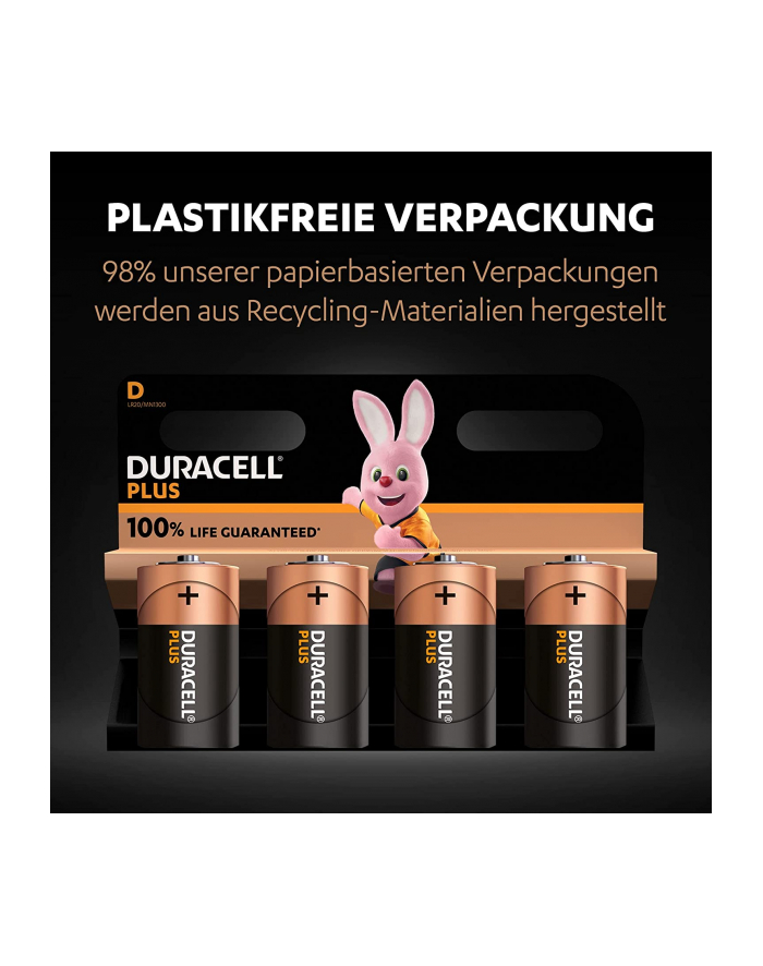 Duracell Plus D, battery (4 pieces, D) główny