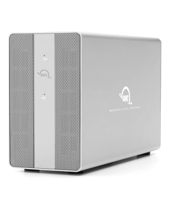 OWC Mercury Elite Pro Dual with 3-Port USB Hub, Drive Enclosure (silver, USB 10Gb/s External Storage Solution) nr 1