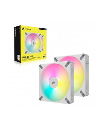 Corsair iCUE AF140 RGB ELITE 140 mm PWM, case fan (Kolor: BIAŁY, 2-pack, incl. controller) nr 1