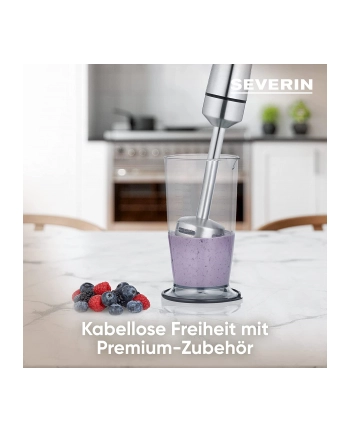 Severin SM 3775, hand blender (stainless steel (brushed)/Kolor: CZARNY, with premium set, cordless) nr 2