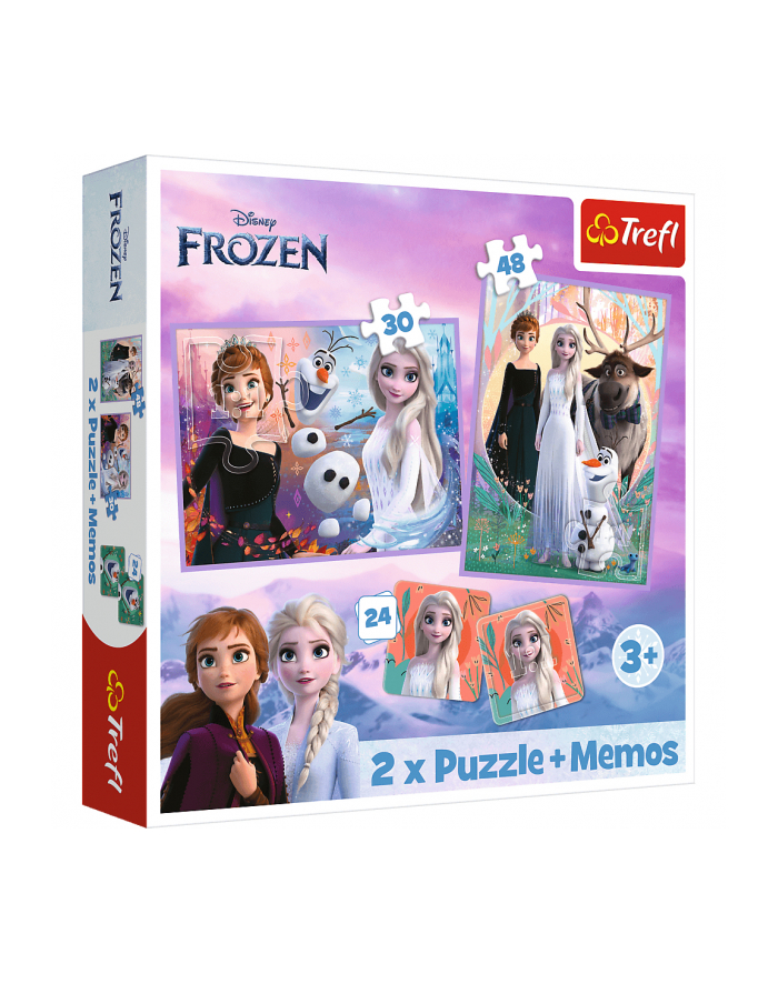 Puzzle 2w1 + memos Księżniczki w swojej krainie. Kraina Lodu. Frozen2 93335 Trefl główny