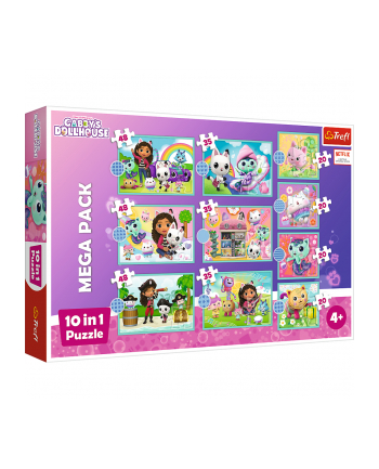 Puzzle 10w1 W świecie Gabi. Koci Domek Gabi. Gabby's Dollhouse 96003 Trefl