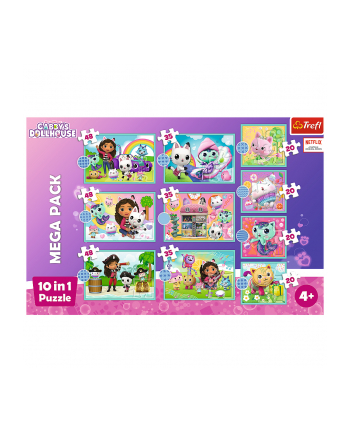 Puzzle 10w1 W świecie Gabi. Koci Domek Gabi. Gabby's Dollhouse 96003 Trefl