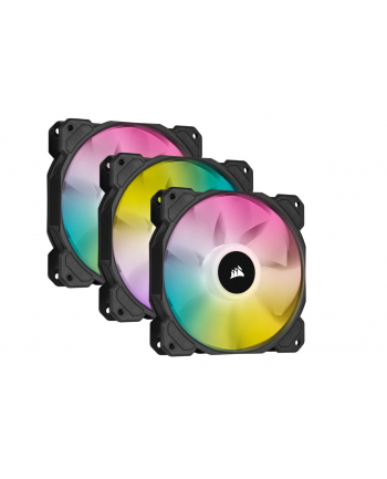 corsair Wentylator SP120 RGB ELITE 120mm z kontrolerem Lighting Node CORE, 3pak czarny